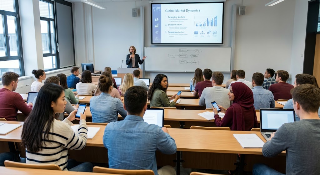 University class with some non-native English speakers